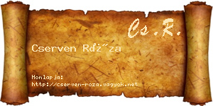 Cserven Róza névjegykártya