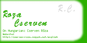 roza cserven business card